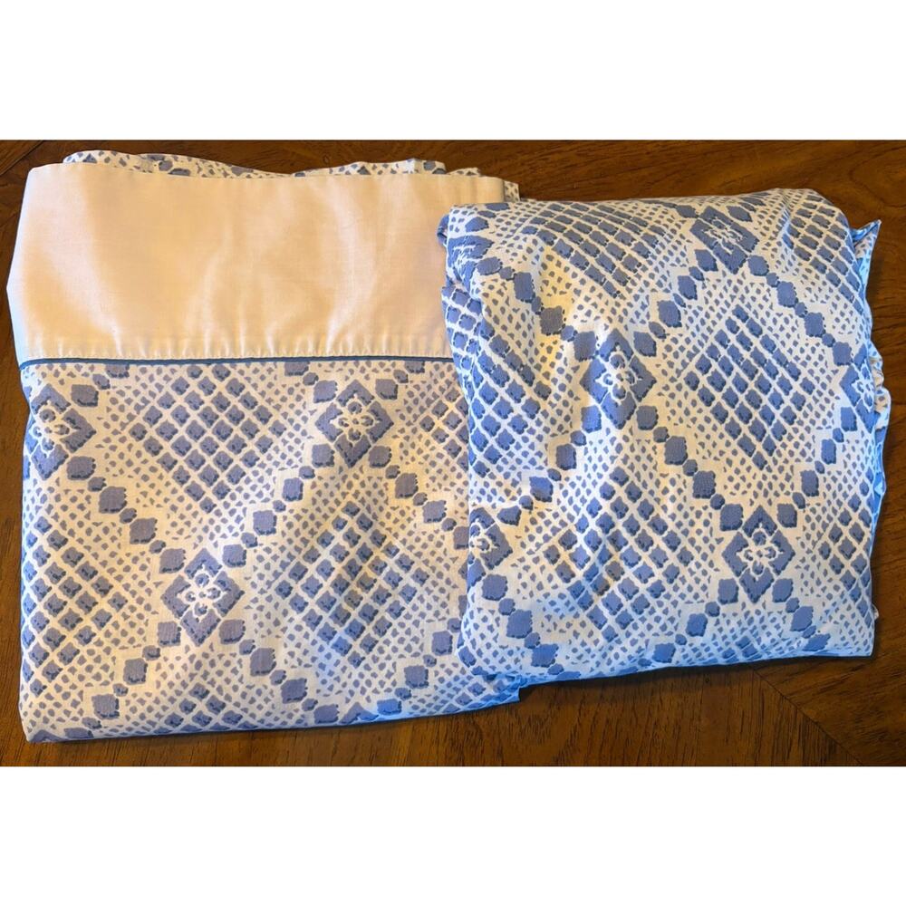 Vintage Montgomery Ward Percale Sheet Set Full Size Fit/Flat